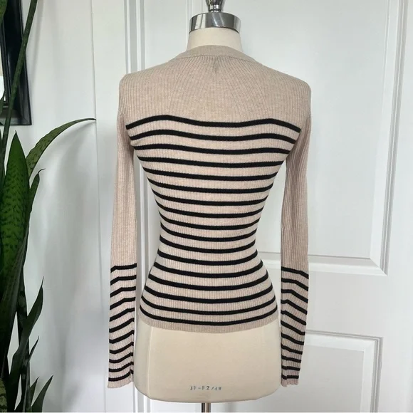 Rag & Bone Cashmere Striped Ribbed Sweater - Picture 5 of 8